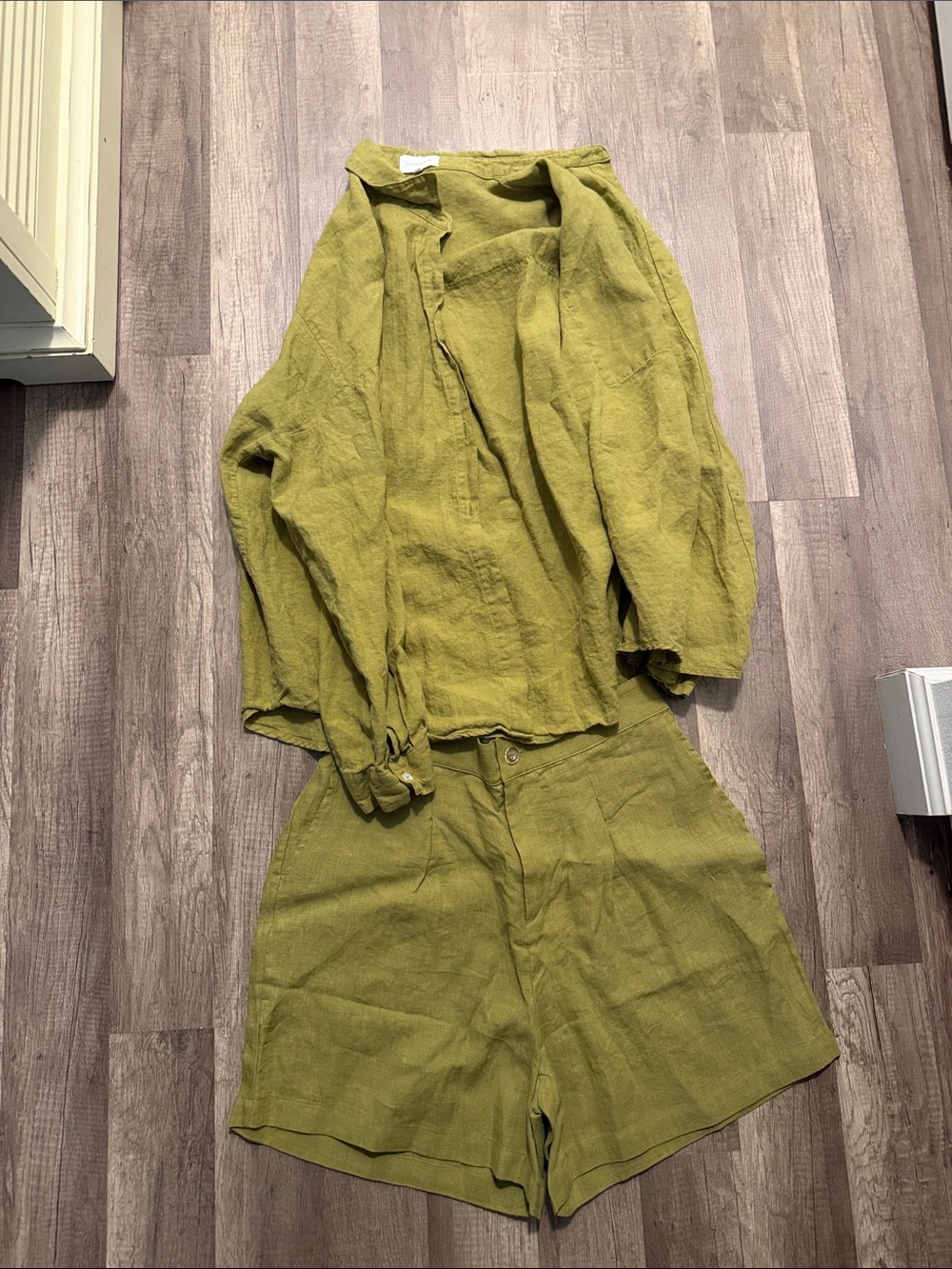 Olive Green Women's Linen Jacket
